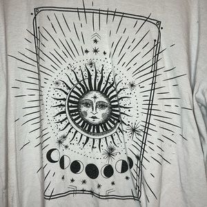 Oversized white astrology t shirt